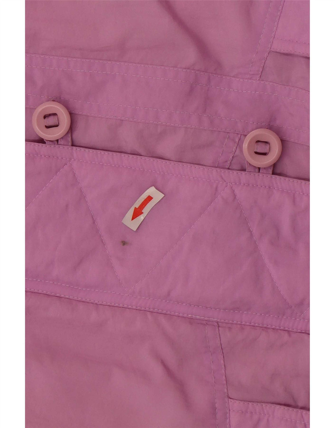Vintage Damen Übergroßer gepolsterter Mantel EU 38 Mittellila Polyamid