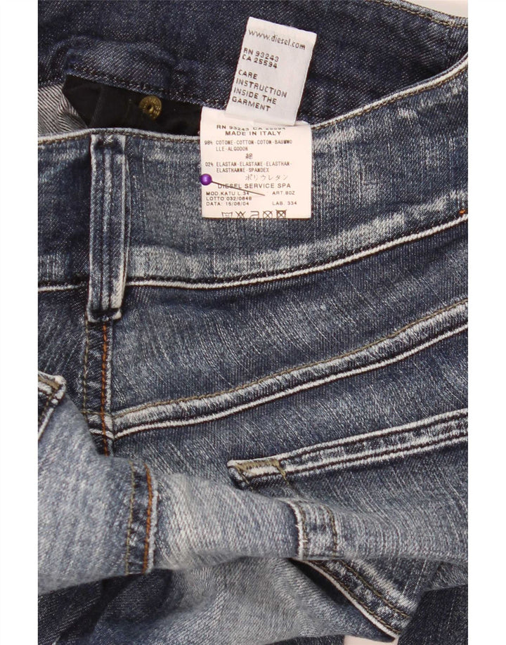 Diesel Damen Bootcut Jeans W27 L29 Blaue Baumwolle