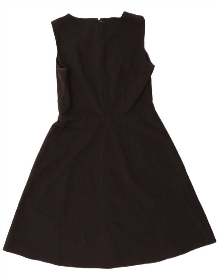 Calvin Klein Damen Ärmelloses A-Linien-Kleid US 8 Medium Schwarz