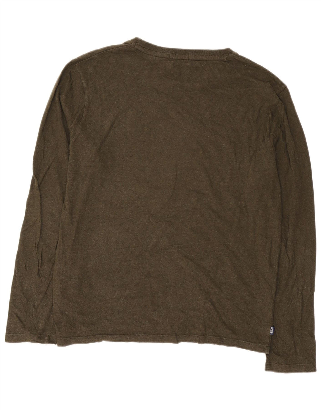 Superdry Herren-Oberteil, langärmelig, XL, Khaki, Baumwolle