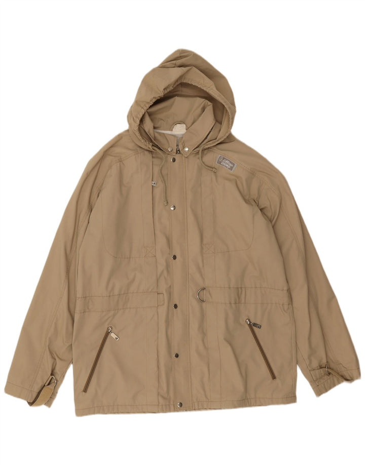 Loffler Herren-Parka mit Kapuze, UK 38, mittelbeige