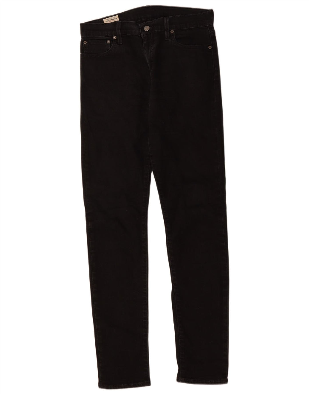 LEVI'S Herren 512 Slim Tapered Jeans W30 L34 Schwarze Baumwolle