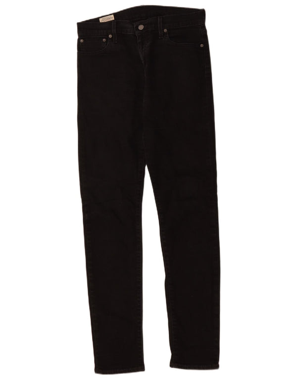 LEVI'S Herren 512 Slim Tapered Jeans W30 L34 Schwarze Baumwolle