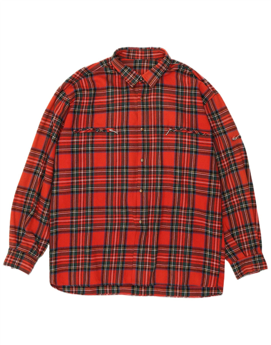 Vintage Herren Flanellhemd XL Rot kariert