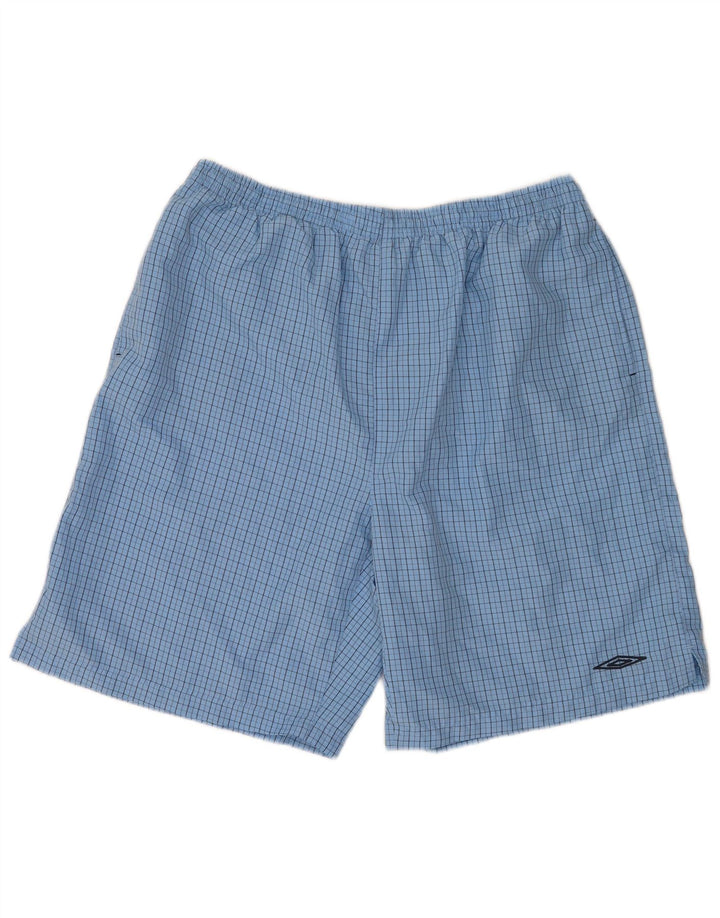 Umbro Herren Graphic Regular Sport Shorts 2XL Blau kariert