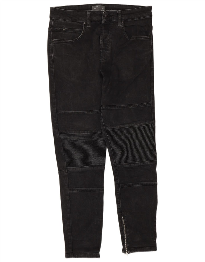 ZARA Herren Slim Jeans EU 38 Small W30 L28 Schwarze Baumwolle