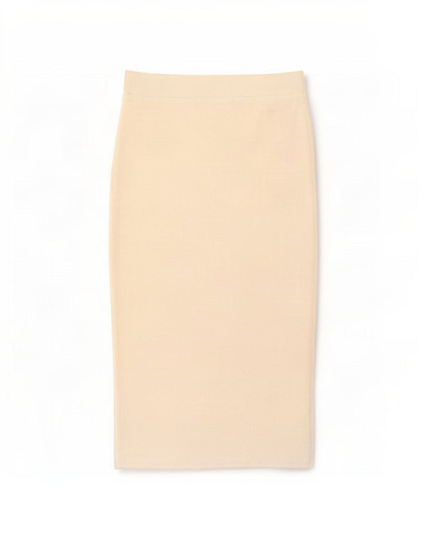 Massimo Dutti Damen Midirock Small W28 Off White Cotton