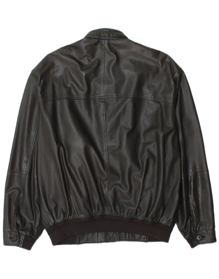 KAPRAUN Herren Lederjacke UK 40 Large Schwarz