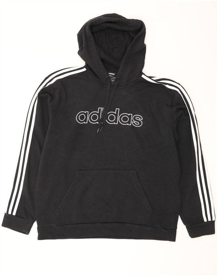 ADIDAS Herren Graphic Hoodie Pullover Große schwarze Baumwolle