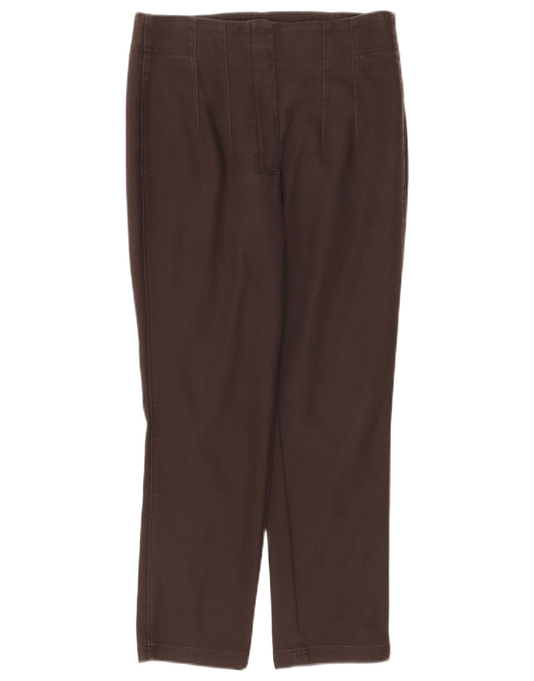 Massimo Dutti Damen gerade verkürzte Hose EU 40 Medium W30 L26 Braun