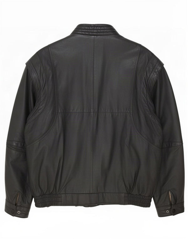 Vintage Herren Lederjacke UK 40 Large Schwarz