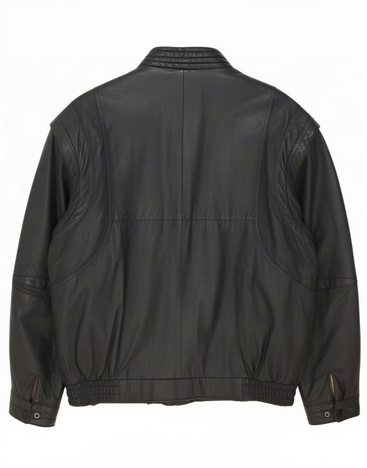 Vintage Herren Lederjacke UK 40 Large Schwarz
