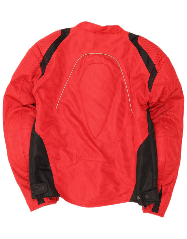Vintage Herren Racer Jacke UK 42 XL Rot Colourblock