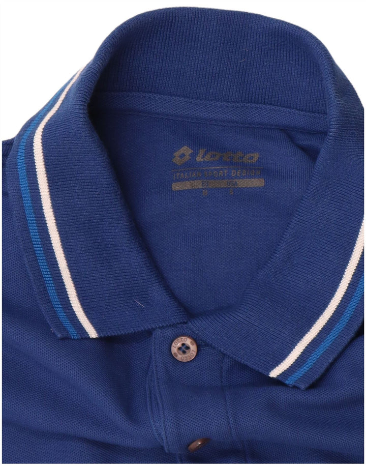Lotto Herren-Poloshirt aus mittelblauer Baumwolle