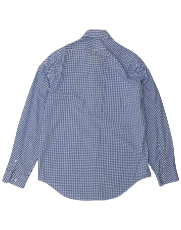 Calvin Klein Herren Slim Fit Hemd Größe 16 Large Blue Gingham