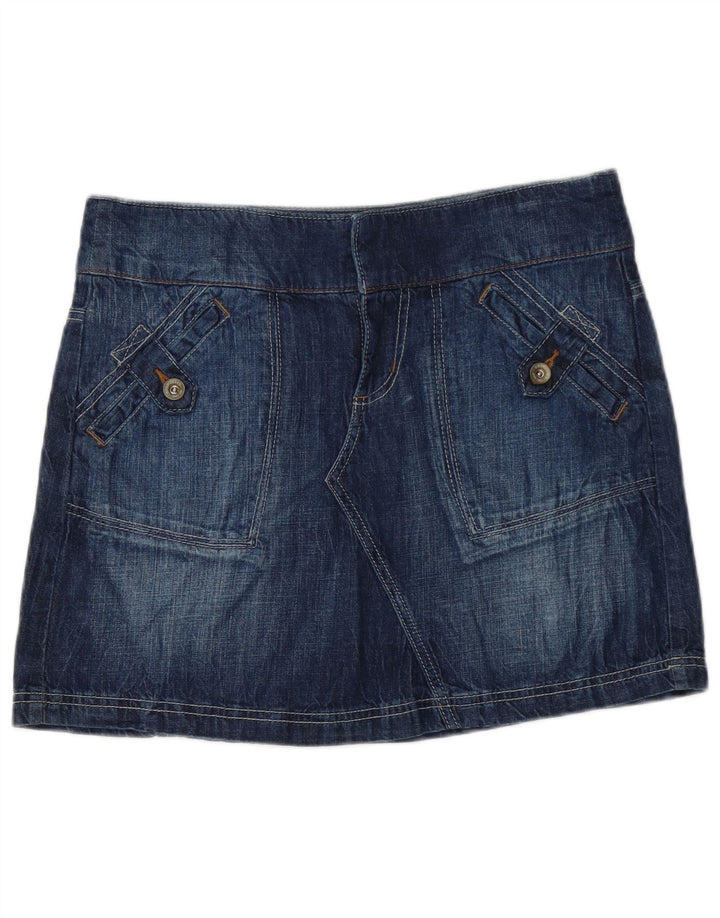 Dkny Damen Mini-Jeansrock US 8 Medium W32 Blau