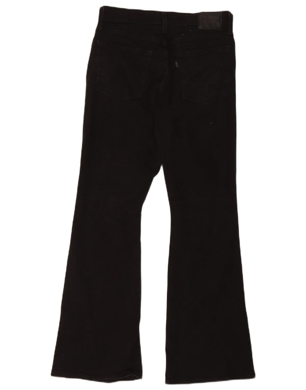 Levi's Damen 726 High Waist Flared Jeans W30 L30 Schwarze Baumwolle
