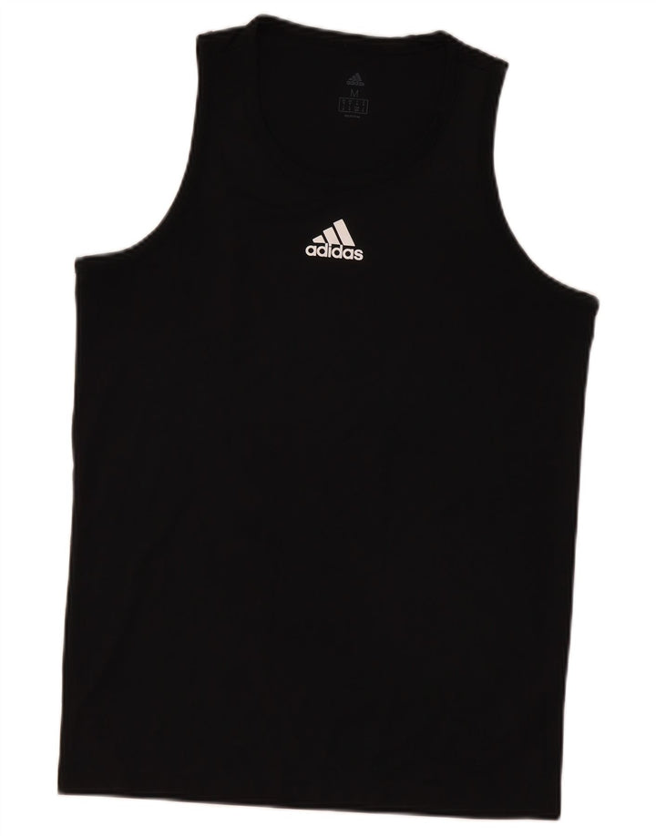 Adidas Herren Graphic Vest Top Mittelschwarzes Polyester