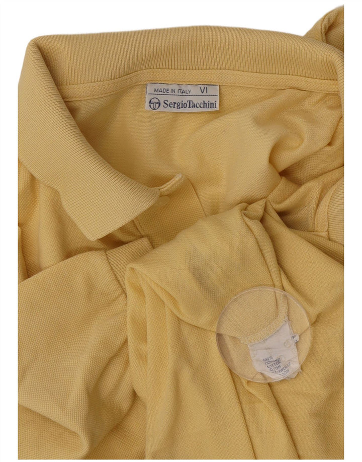 Sergio Tacchini Herren-Poloshirt, große gelbe Baumwolle