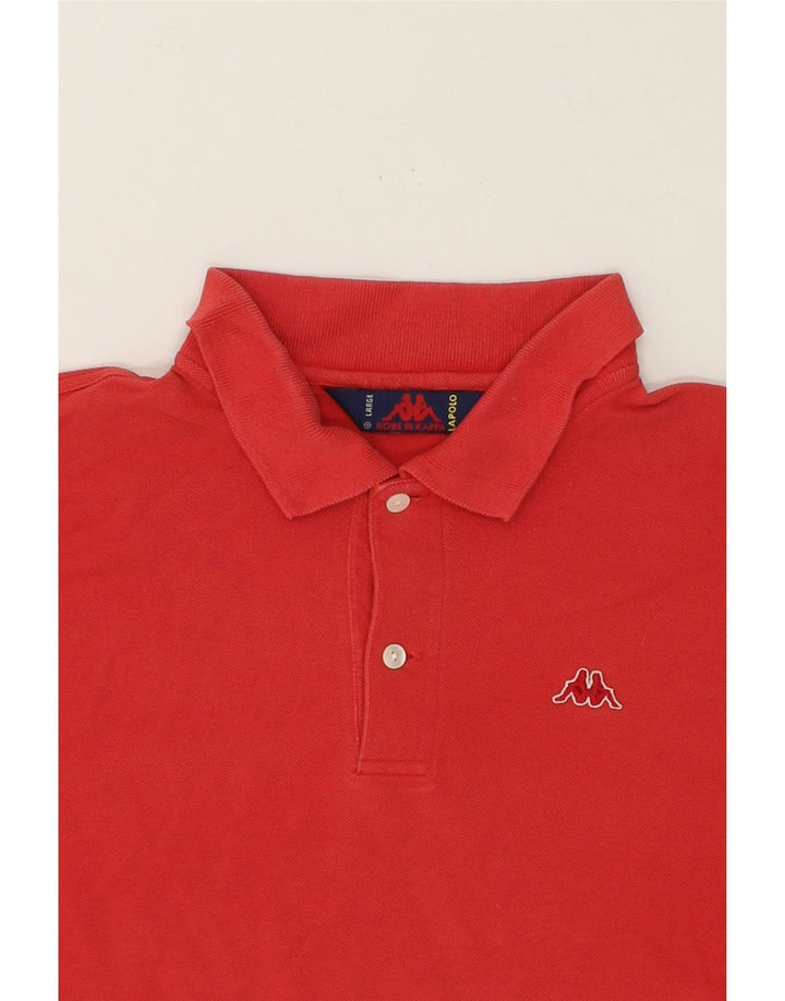 KAPPA Mens Polo Shirt Large Red Cotton Vintage Kappa and Second-Hand Kappa from Messina Hembry 