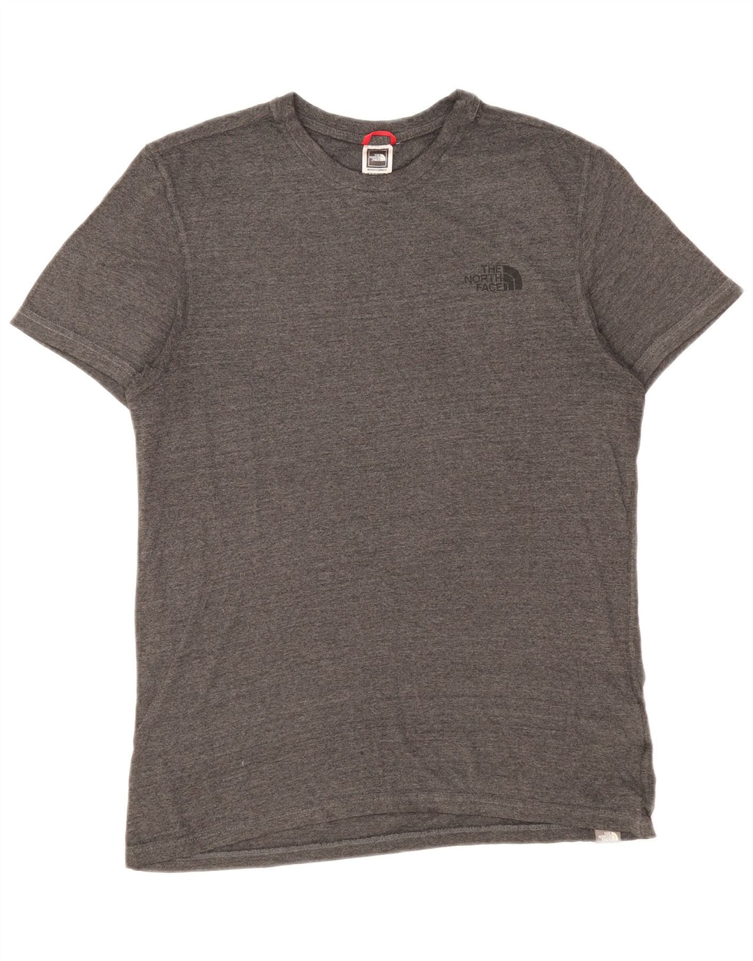 The North Face Herren-T-Shirt-Oberteil aus mittelgrau gesprenkelter Baumwolle