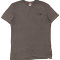 The North Face Herren-T-Shirt-Oberteil aus mittelgrau gesprenkelter Baumwolle