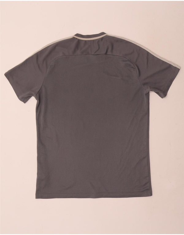 Nike Herren Dri Fit T-Shirt-Oberteil, großes graues Farbblock-Polyester