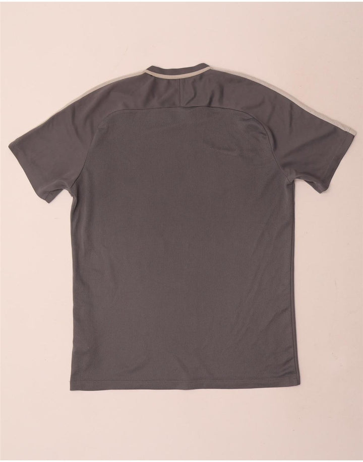 Nike Herren Dri Fit T-Shirt-Oberteil, großes graues Farbblock-Polyester