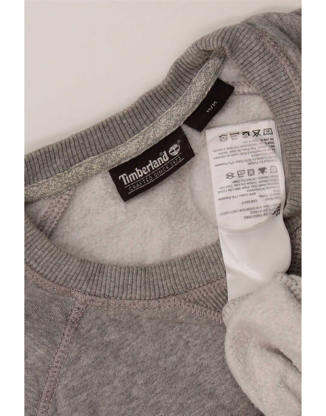 Timberland Herren-Sweatshirt-Pullover aus mittelgrauer Baumwolle