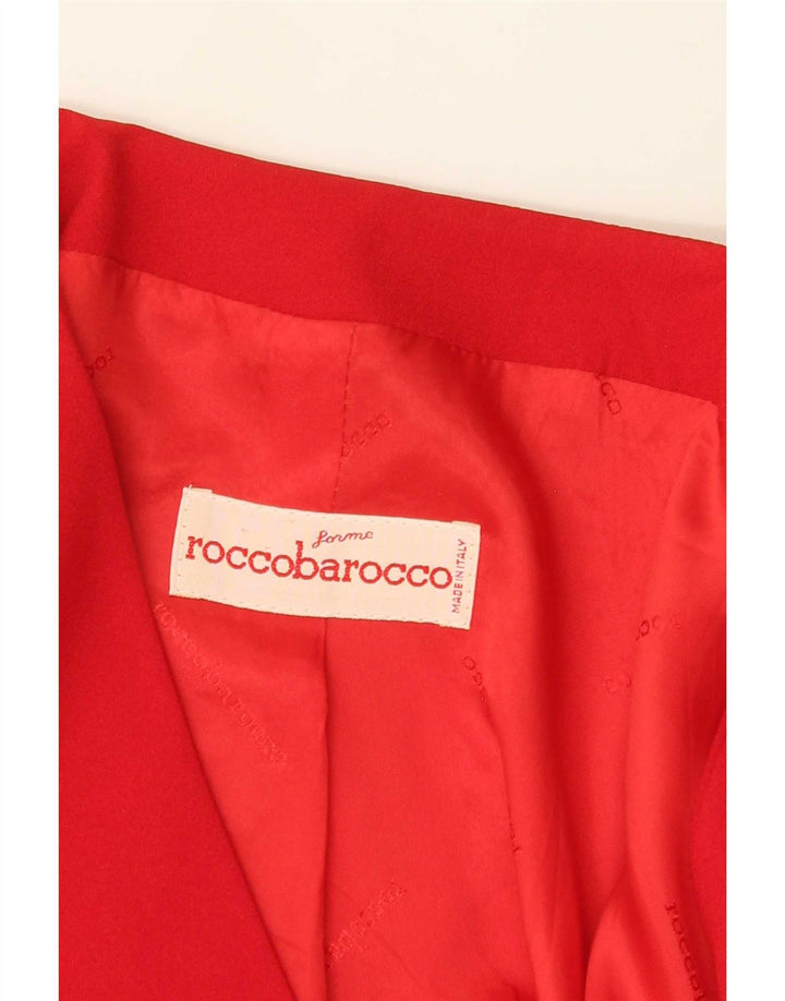 Roccobarocco Damen 4-Knopf-Blazerjacke UK 14 Mittelrot