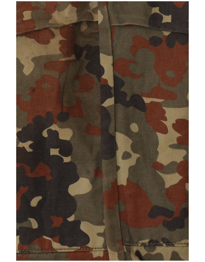 VINTAGE Damen Slim Cargohose UK 16 Large W32 L33 Khaki Camouflage