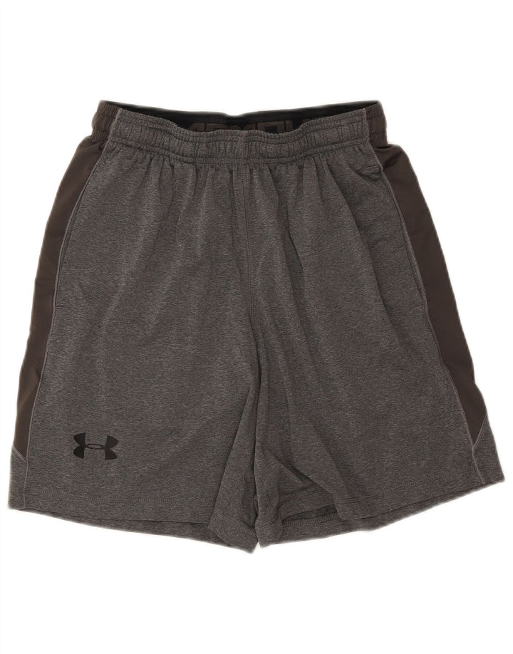 Under Armour Herren-Sportshorts in mittelgrauem Farbblockdesign