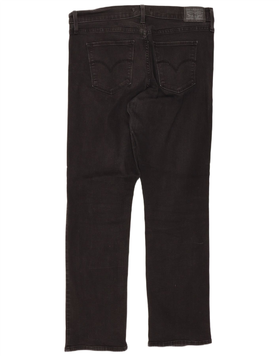 Levi's Damen 314 Shaping Straight Jeans W32 L30 Schwarze Baumwolle