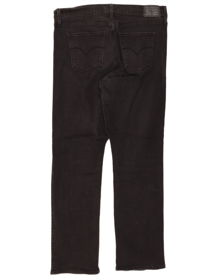 Levi's Damen 314 Shaping Straight Jeans W32 L30 Schwarze Baumwolle