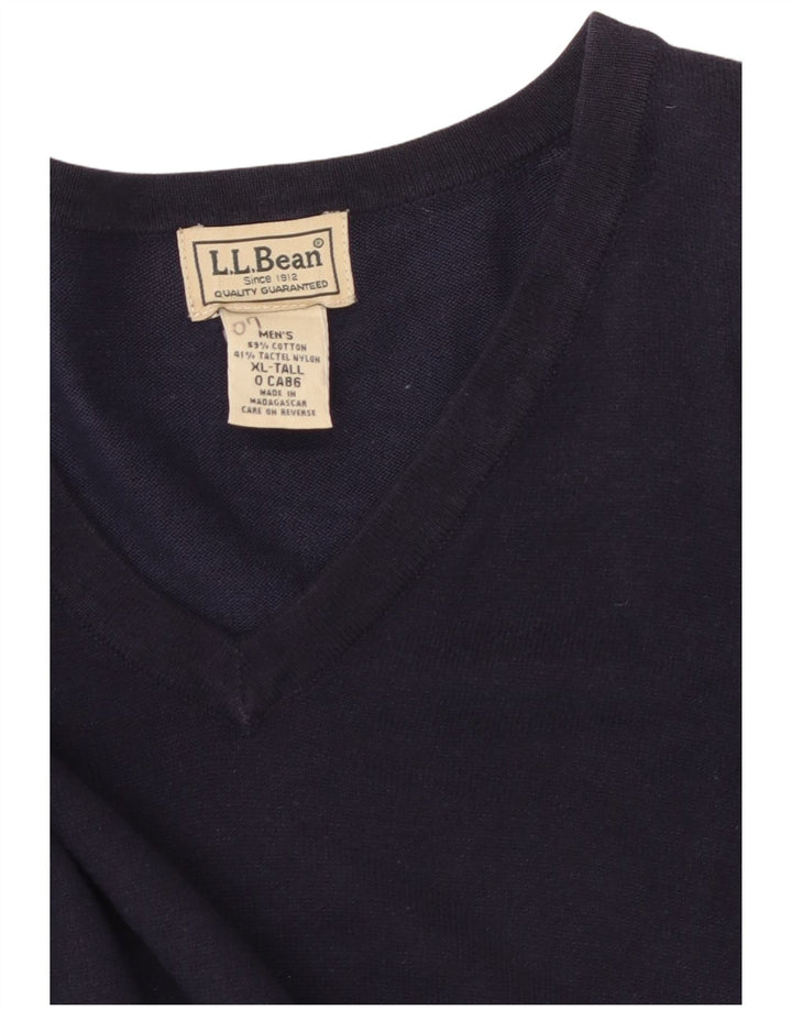 L.L.Bean Herren-Pullover mit V-Ausschnitt, groß, XL, marineblau, Baumwolle