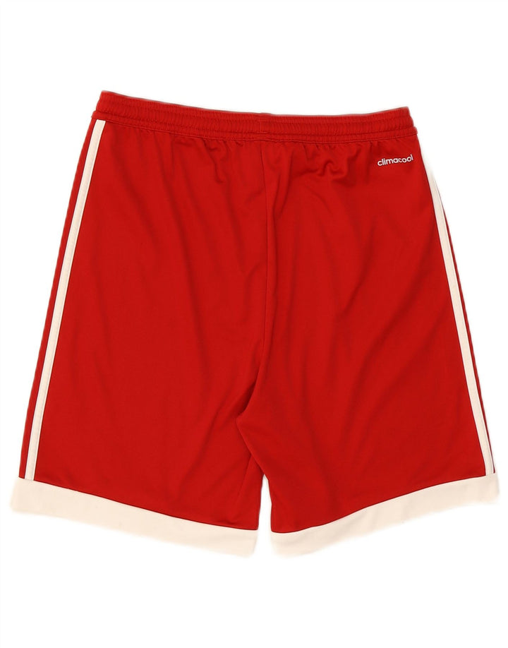 ADIDAS Boys Climacool Sport Shorts 13-14 Years  Red Colourblock Polyester