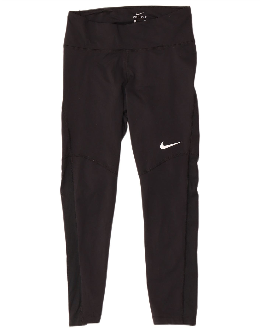 Nike Damen Dri Fit Crop Leggings UK 8 Small Schwarz Polyester