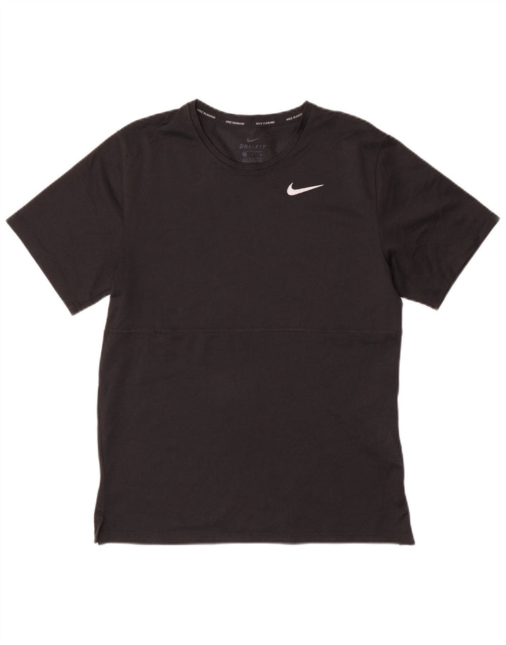 NIKE Herren Dri Fit T-Shirt Top Small Schwarz Polyester