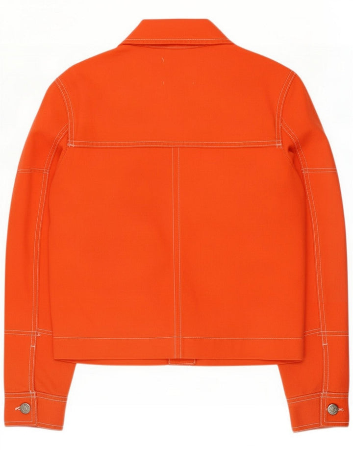 Bershka Damen Utility-Jacke UK 12 Medium Orange Patchwork