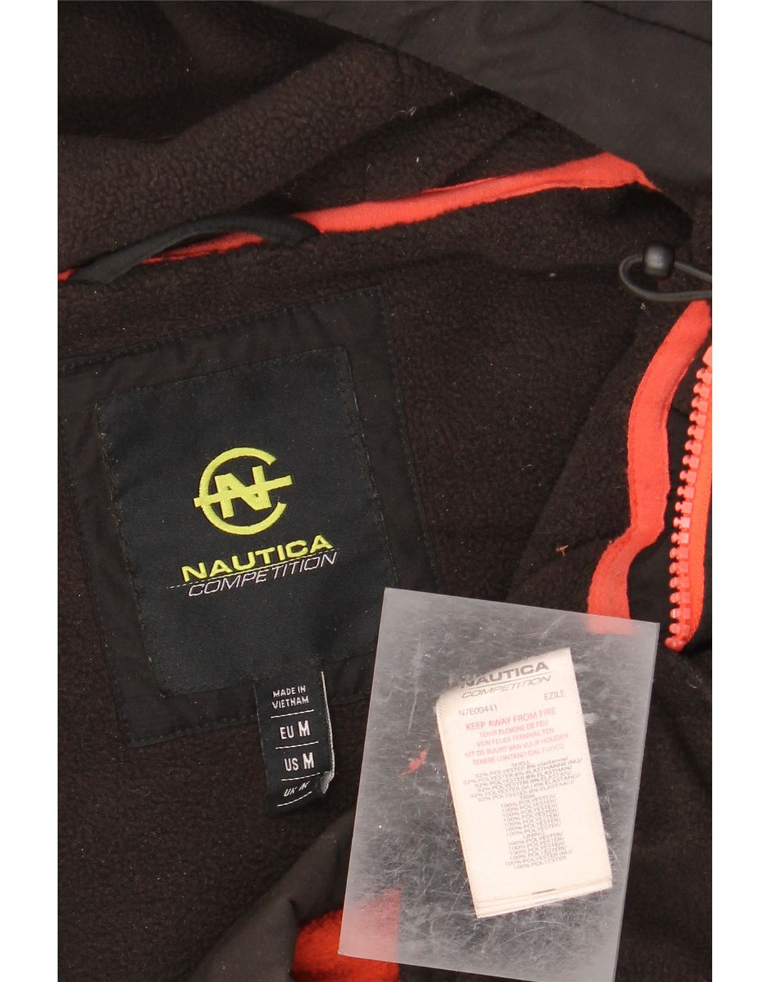 NAUTICA Herren-Kapuzenpullover mit Reißverschluss, Mittelschwarzes Polyester