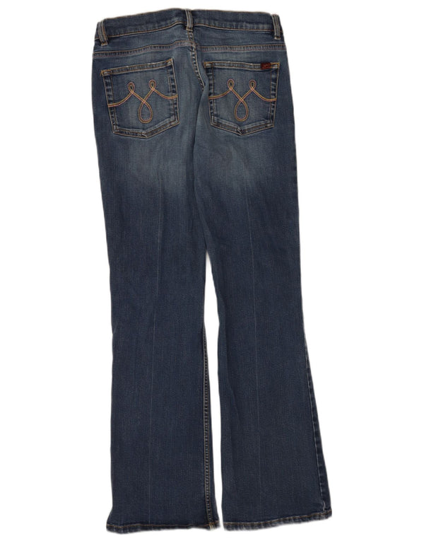 Oasis Damen Bootcut Jeans UK 10 Small W30 L28 Blaue Baumwolle