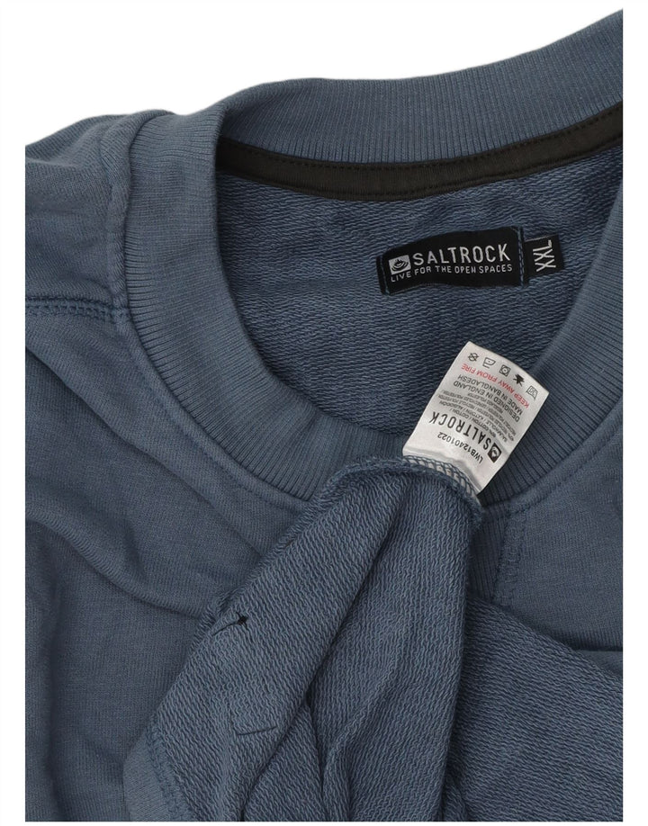Saltrock Herren-Sweatshirt mit Grafik, 2XL, blaue Baumwolle