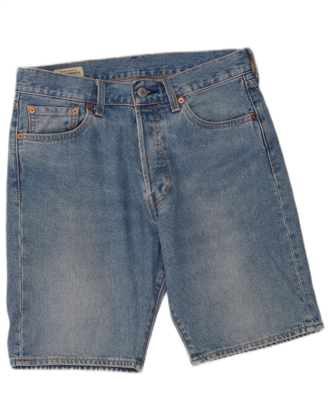 LEVI'S Herren 501 Denim Shorts W30 mittelblaue Baumwolle