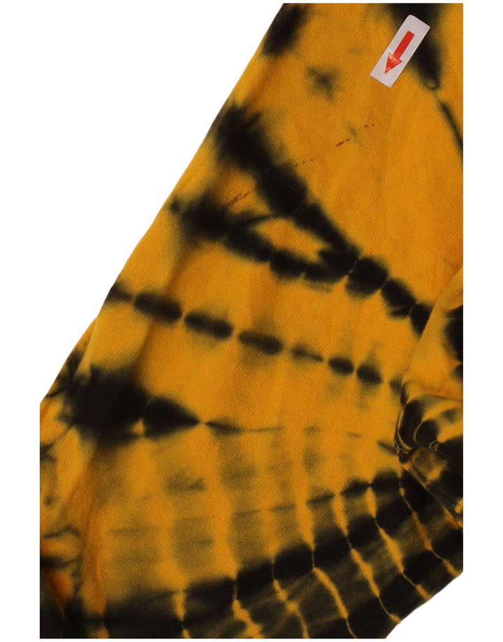 Dkny Damen-Sweatshirt, übergroß, mit Grafik, Gr. 10, Größe S, Gelb, Batikfärbung