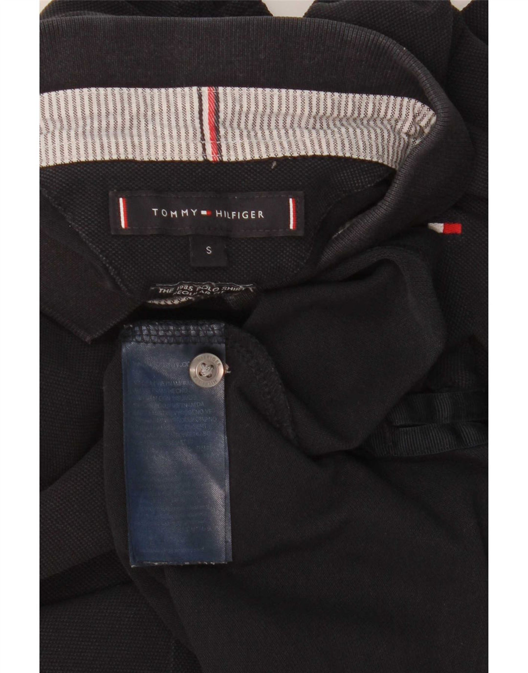 Tommy Hilfiger Herren-Poloshirt, klein, marineblau, Baumwolle