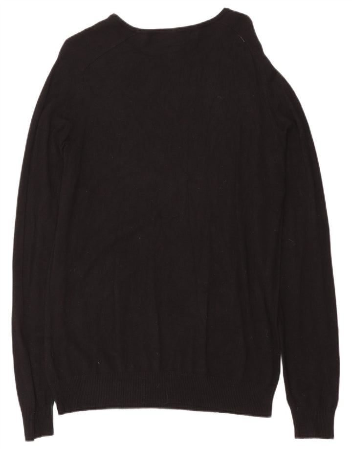 Zara Herren-Pullover mit U-Boot-Ausschnitt, Größe L, Schwarz