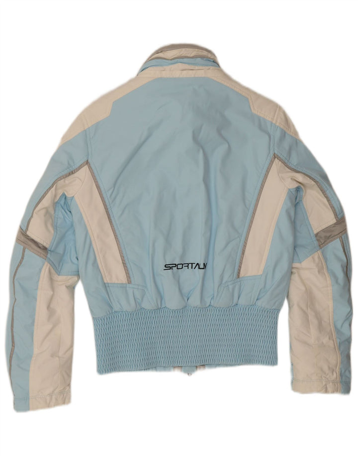 Sportalm Damen Racer Jacke EU 38 Mittelblaues Colourblock-Polyamid