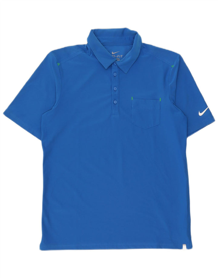 Nike Herren Dri Fit Poloshirt Mittelblaues Polyester