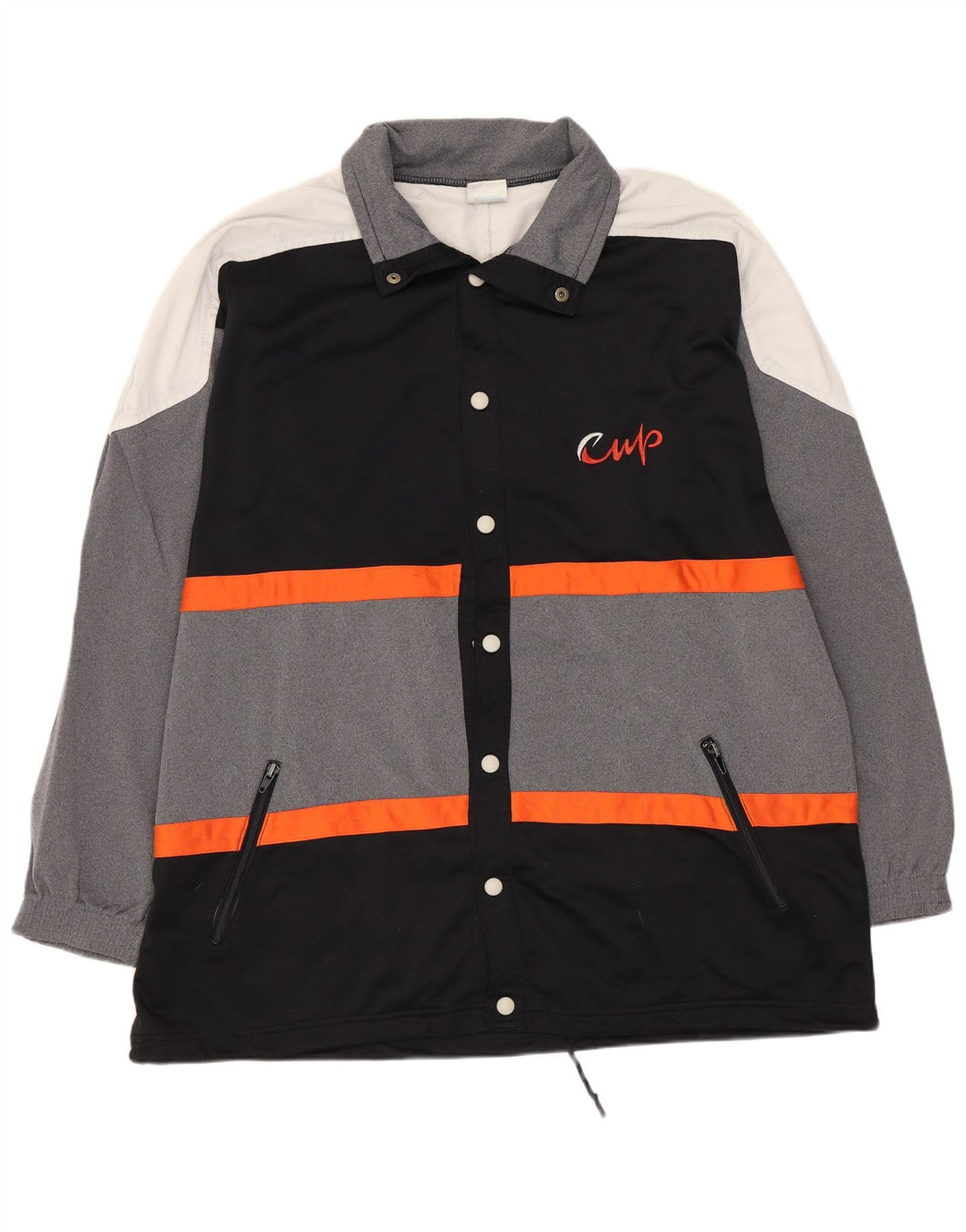 Campagnolo Herren-Trainingsanzug-Oberteiljacke UK 42 XL Mehrfarbiger Farbblock