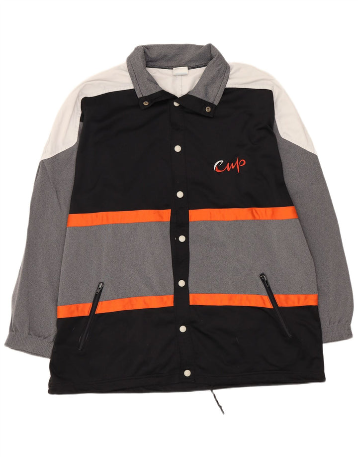 Campagnolo Herren-Trainingsanzug-Oberteiljacke UK 42 XL Mehrfarbiger Farbblock